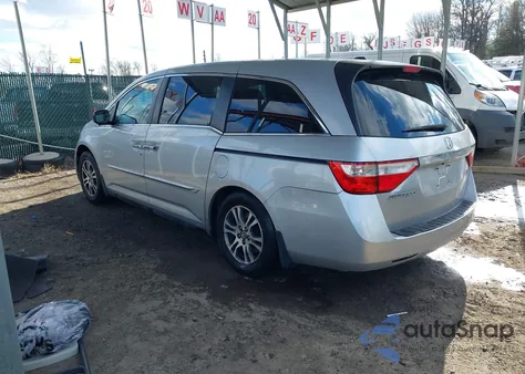 2011 Honda Odyssey Ex-L from USA, damaged, VIN 5FNRL5H66BB052502